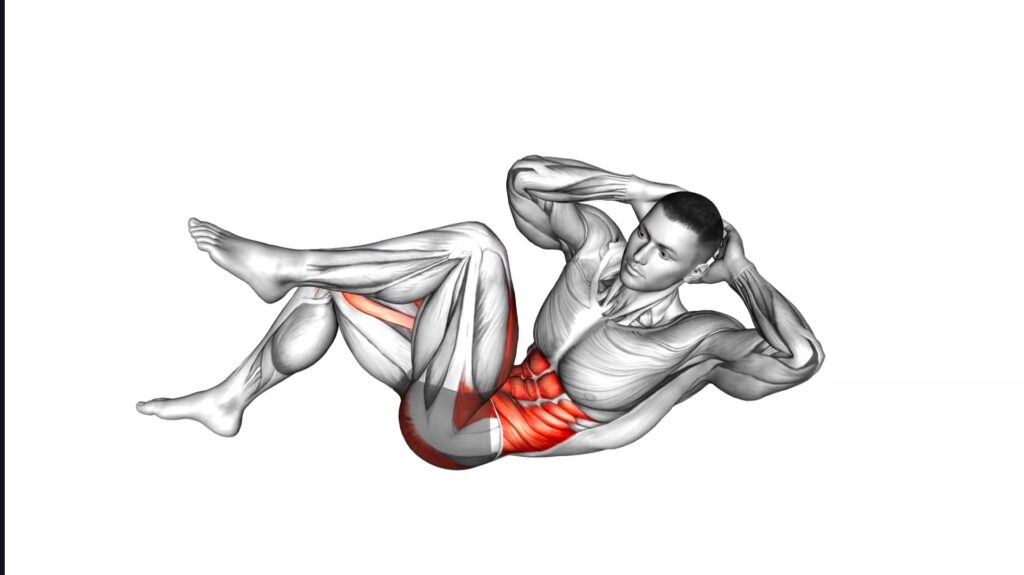 Bicycle Crunch exercise for abs and obliques – core strengthening workout