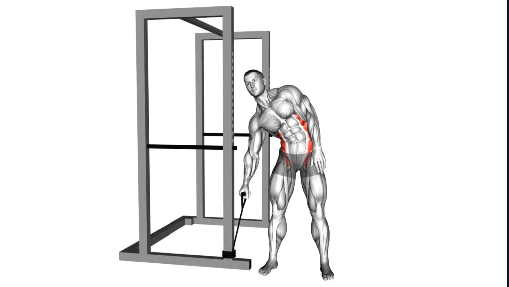 Band Side Bend exercise for oblique muscles — best side abs workout | Fitabro.com